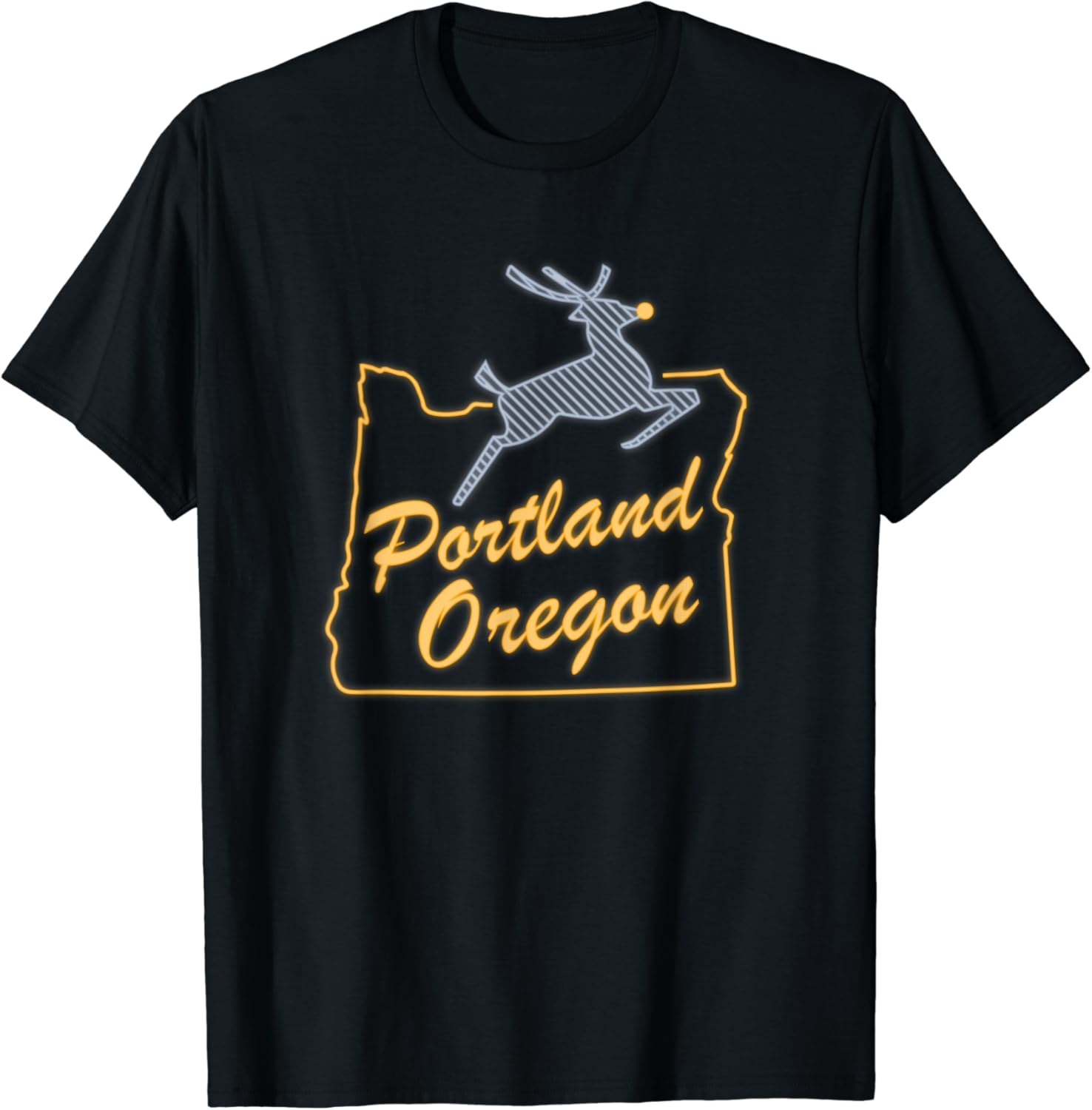 Retro to Portland Oregon TShirt Amazon.co.uk Clothing